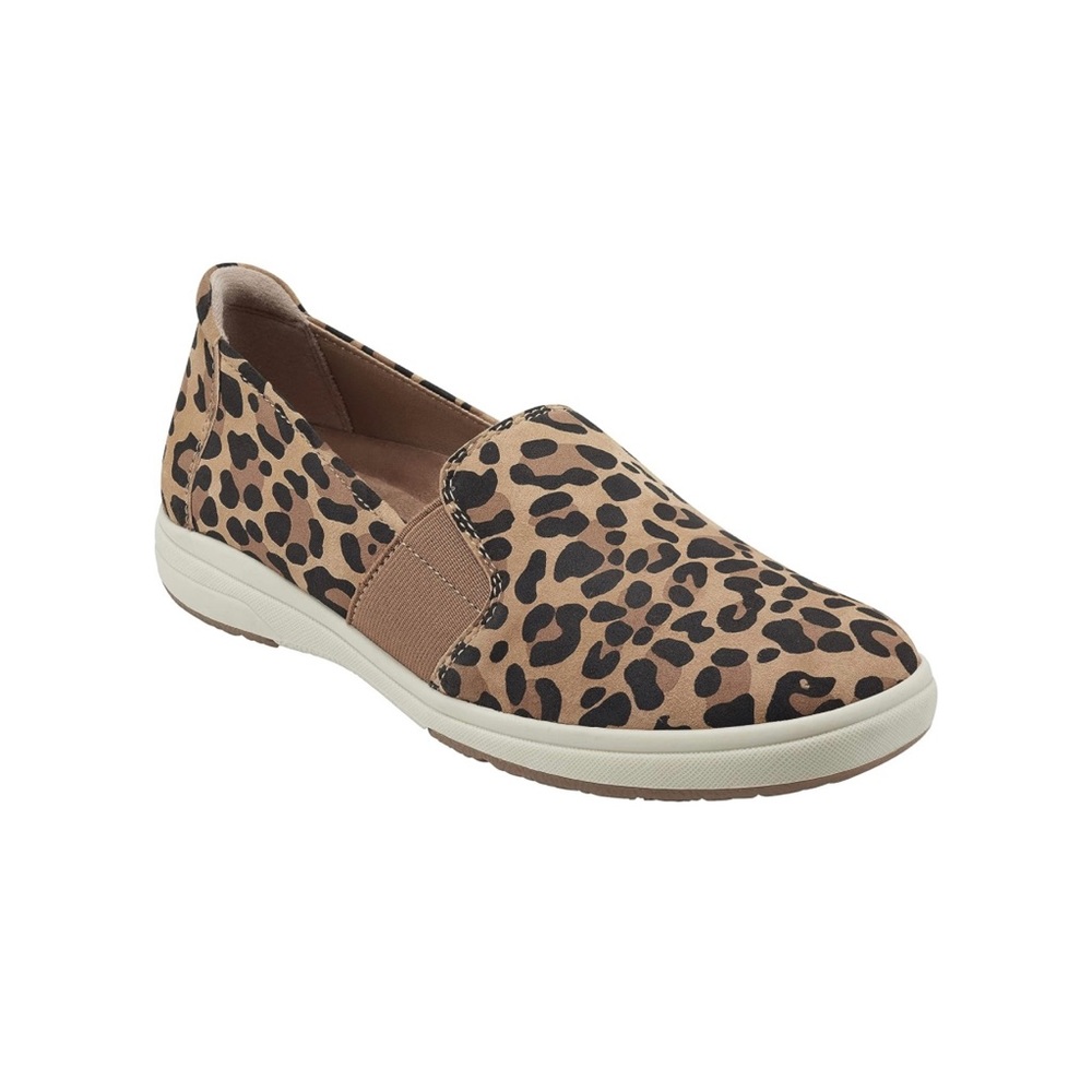 Earth Origins Leopard Print Women’s Leather Slip On Sneakers Sz 11 NEW